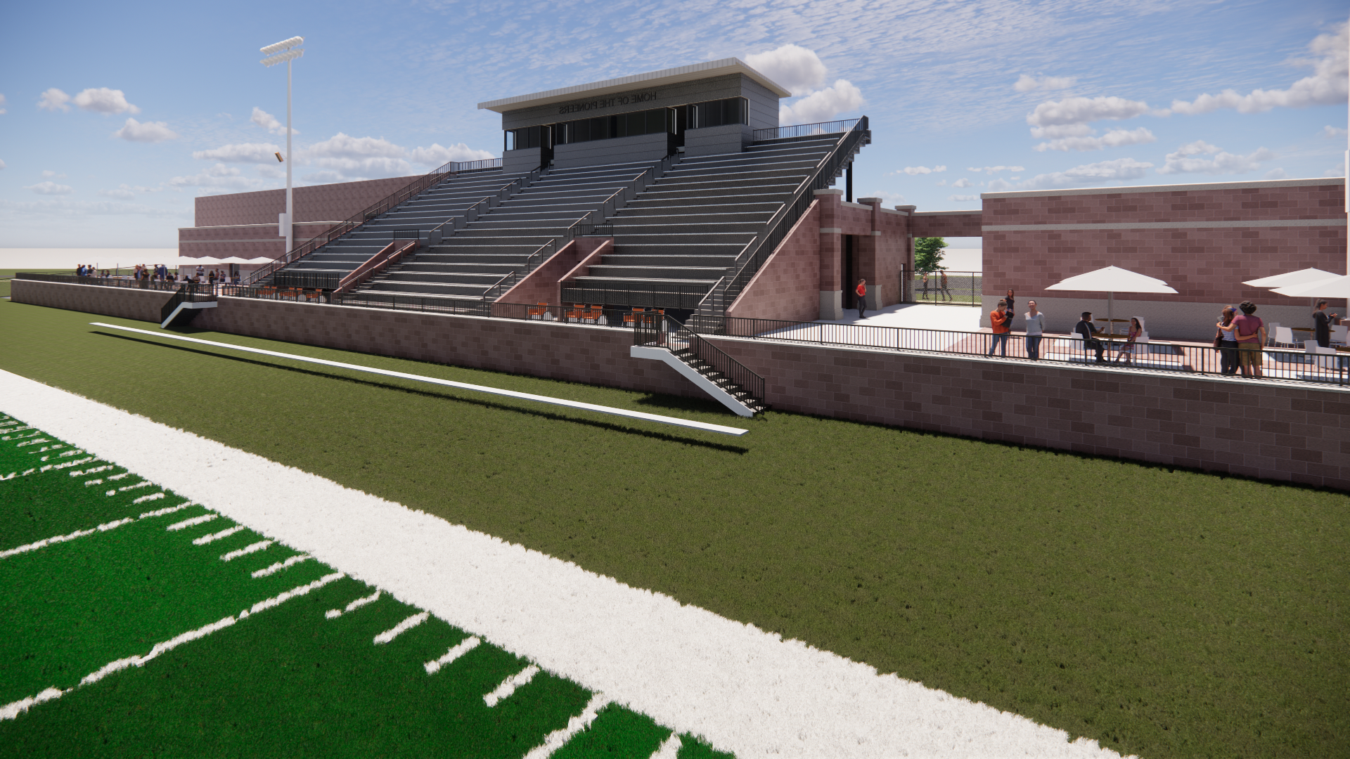 rendering of sports complex