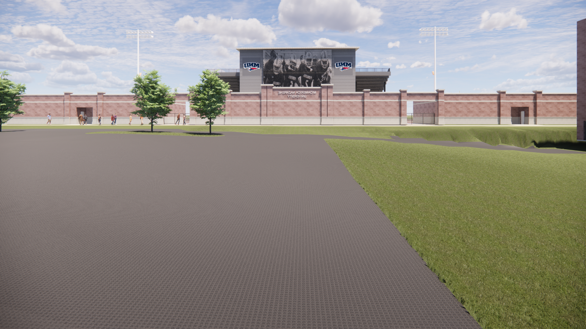 rendering of sports complex